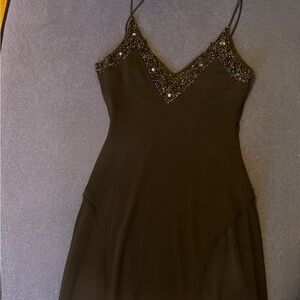 Elegant Black Beaded Dress